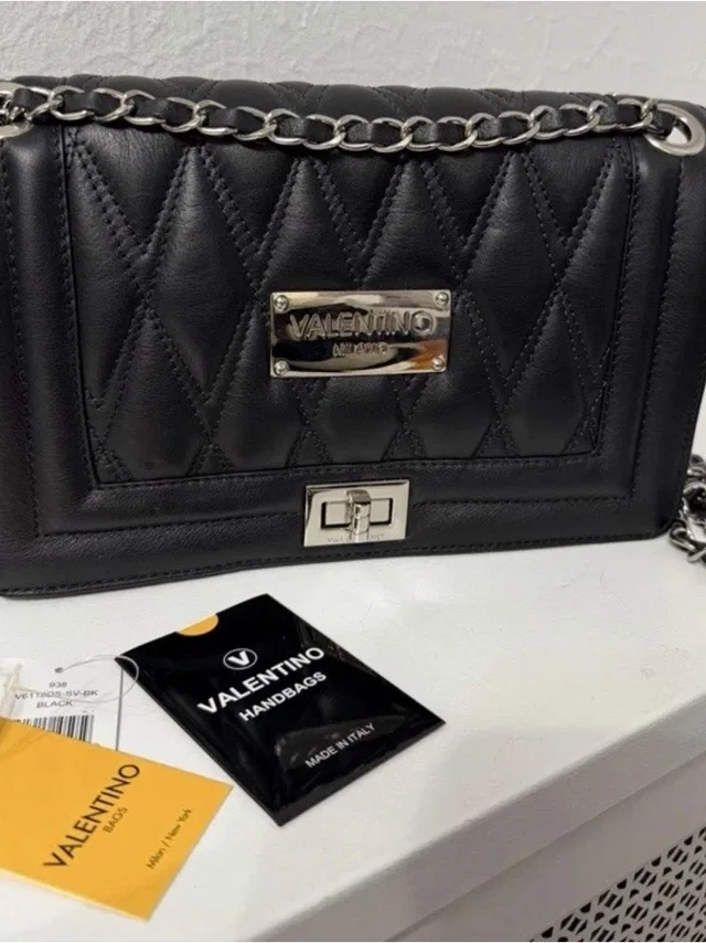 By Mario Valentino Alice Quilted Shoulder Handbag Dust Bag & Auth Incl in black Leather from Poshmark