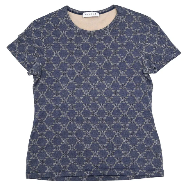 Celine Macadam T-shirt Top Navy in Navy from AMORE Vintage Tokyo
