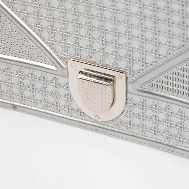 Dior Silver Medium Diorama Bag in Silver Leather from Labellov, photo 9 of 10