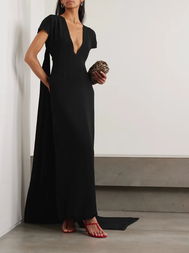 BERNADETTE Clara draped crepe gown in Black, photo 2 of 2 from NET-A-PORTER (Canada)