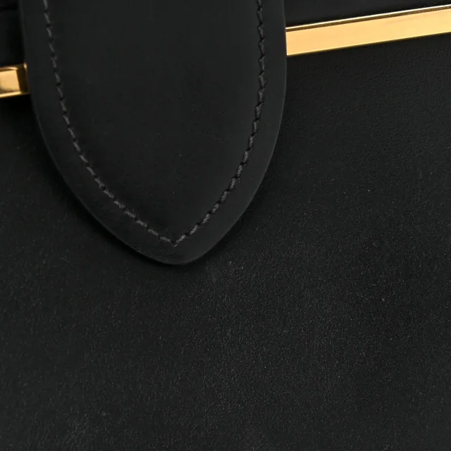 Prada City Calfskin Saffiano Cahier Top Handle Bag Black in Black Saffiano leather from FASHIONPHILE, photo 11 of 13
