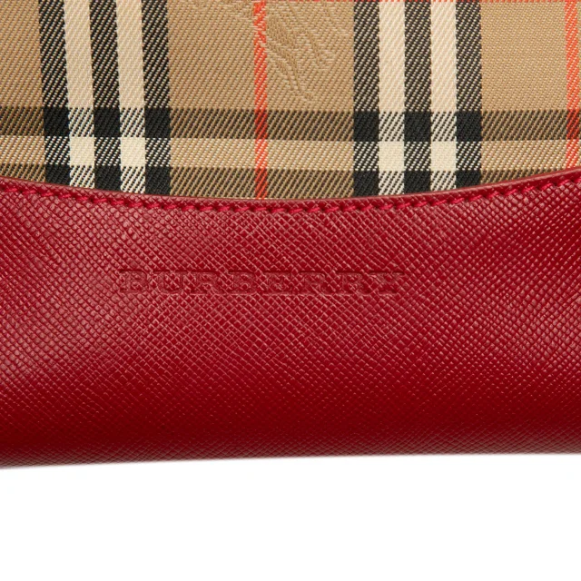 Beige Burberry Haymarket Check Canvas Tote in Beige Canvas from Designer Revival, photo 5 of 6