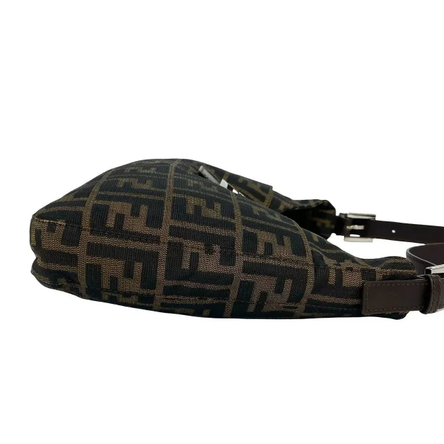 Fendi Zucca Canvas Leather Shoulder Bag in Brown Canvas from LuxUness, photo 9 of 13