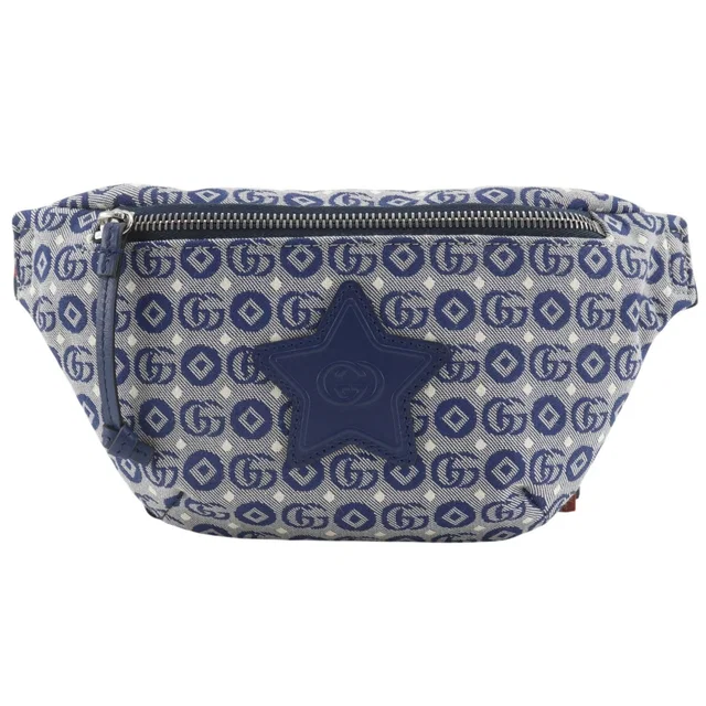 Gucci Children's Star GG Canvas Navy Waist Bag in Navy Canvas from The Reluxe
