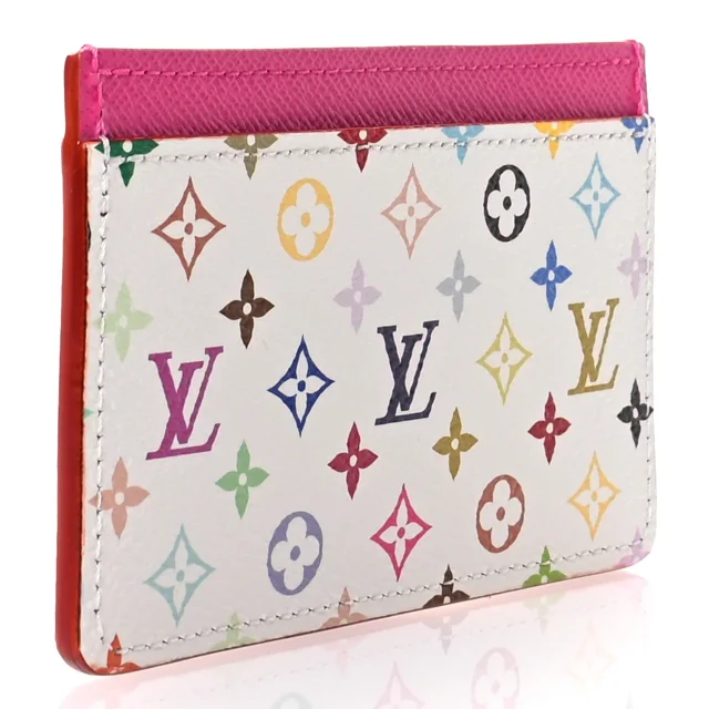 LV X TM Monogram Multicolor Card Holder Kawaii Pink in Pink Coated canvas from FASHIONPHILE, photo 3 of 6