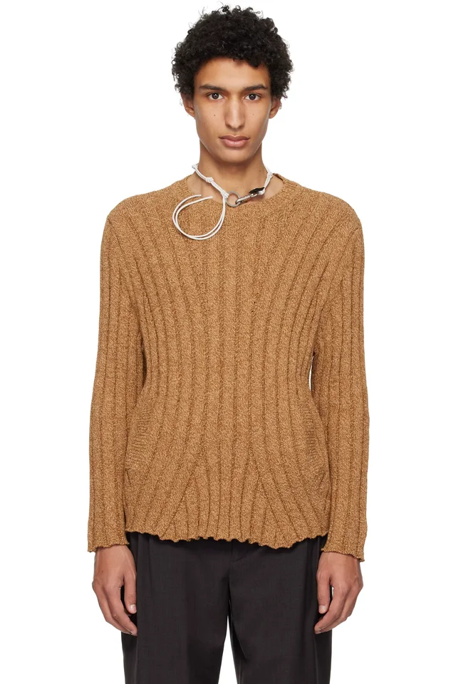 Tan Kada Knit Sweater, image 1 of 1 from SSENSE