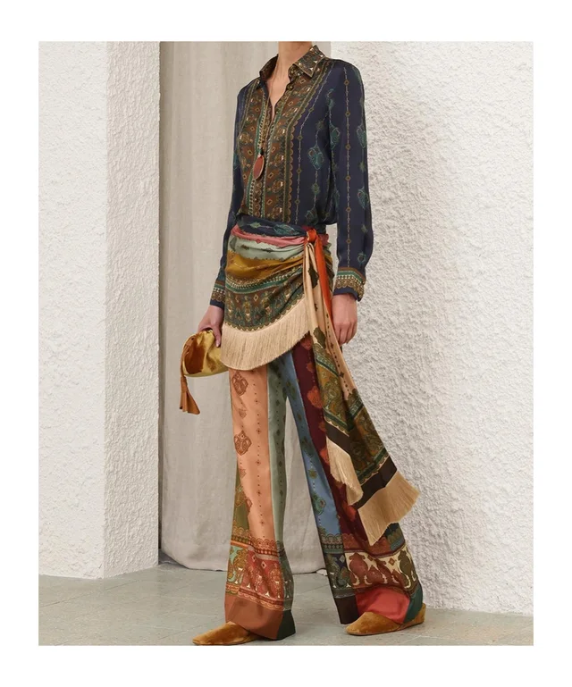 Zimmermann Ascent Satin Scarf Shirt, photo 7 of 8 from SENSER