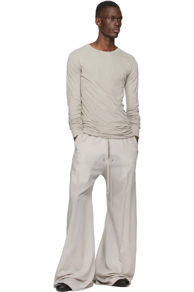 Rick Owens Off-White Temple Wide Bela Trousers, photo 4 of 4 from SSENSE