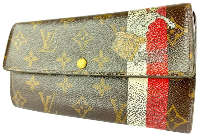 Louis Vuitton Rare Groom Bellboy Porte Tresor Sarah Long Wallet 6LVa1117 in Canvas from Bagriculture