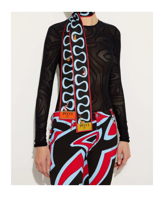 Emilio Pucci Mixed Print Silk Bandeau, photo 4 of 4 from SENSER