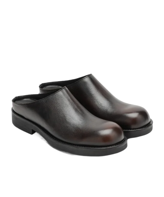 Mm6 Maison Margiela round-toe leather mules, photo 2 of 5 from SENSER