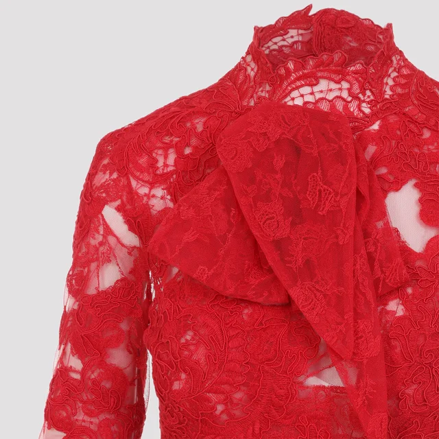 Ermanno Scervino Lace Bow Mini Dress, photo 3 of 4 from SENSER