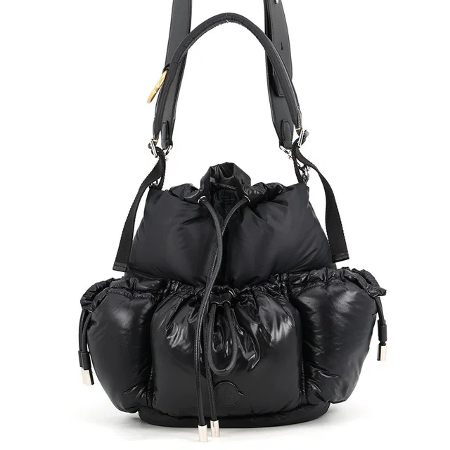 Moncler 2way Shoulder Bag Black Nylon in Black Nylon from GALLERY RARE