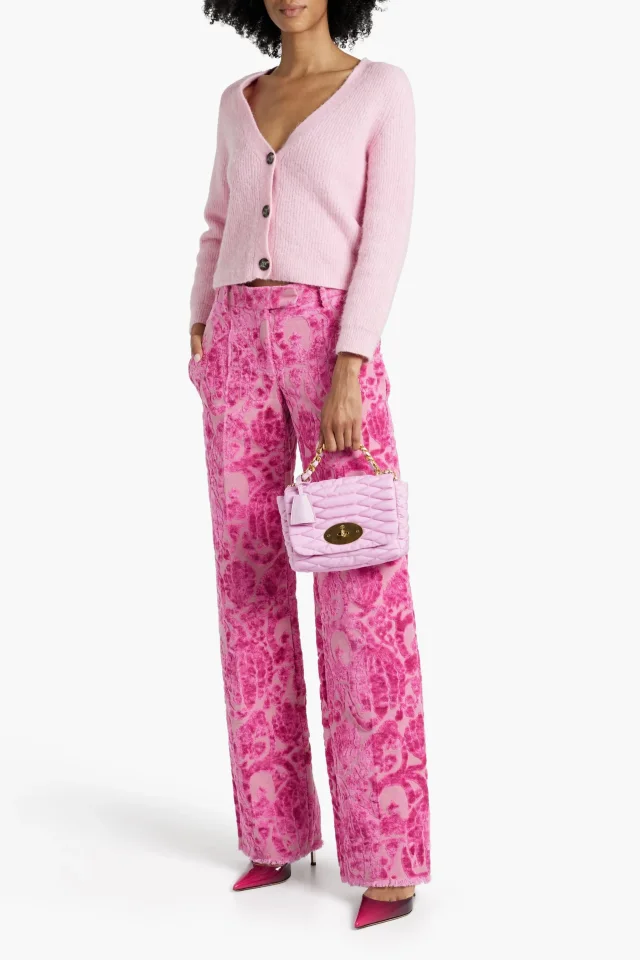 Valentino Garavani Cotton-Blend Jacquard Wide-Leg Pants, photo 2 of 4 from THE OUTNET