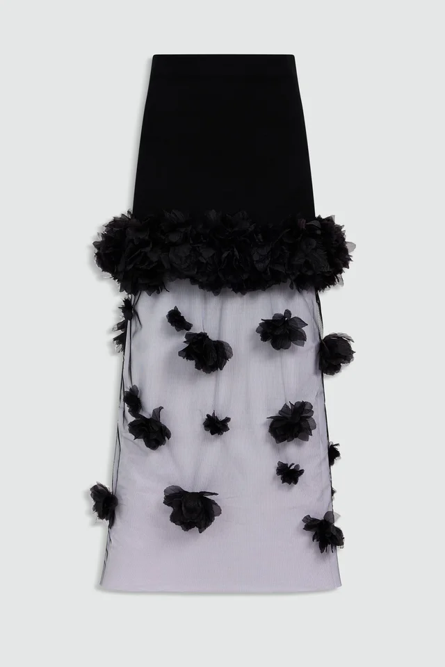 AJE Fleura Knit Midi Skirt in Black from Aje, photo 1 of 1