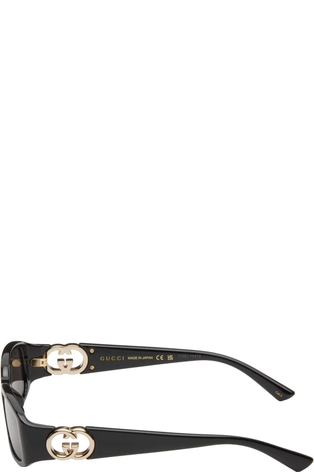 Gucci Black Hailey Sunglasses, photo 3 of 4 from SSENSE