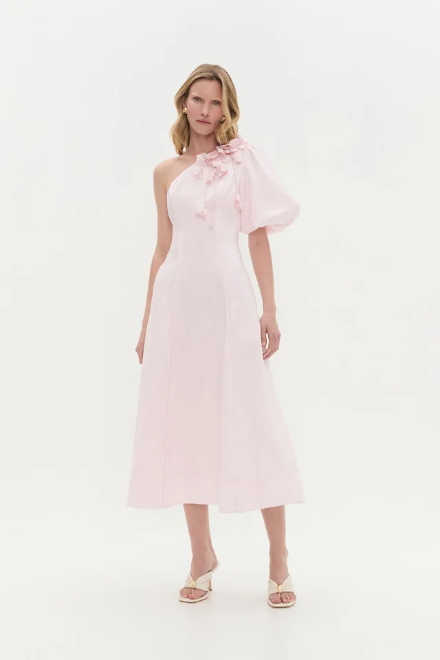 AJE Camille Midi Dress in Pink from Aje, photo 1 of 1