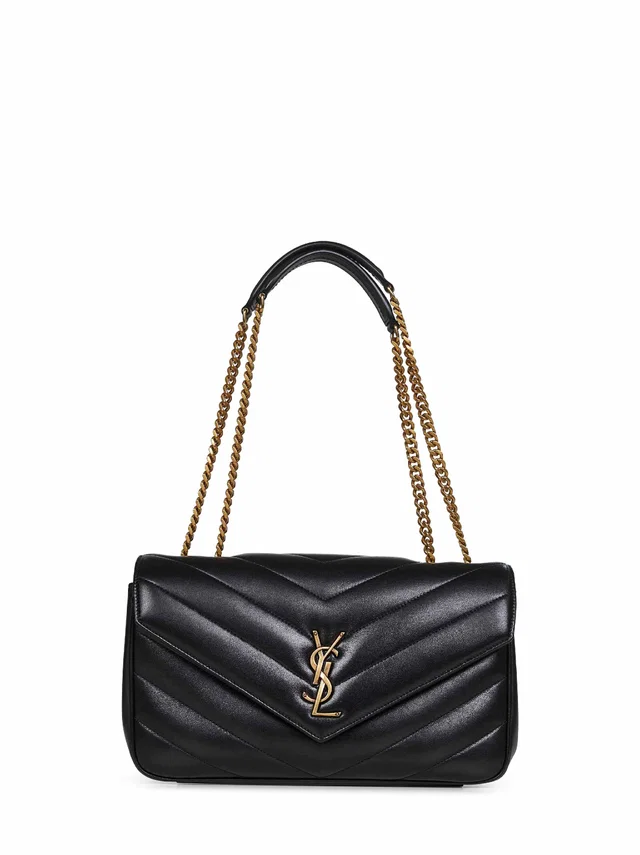 Saint Laurent Loulou Shoulder Bag — Black Lambskin in Black Lambskin from HEWI