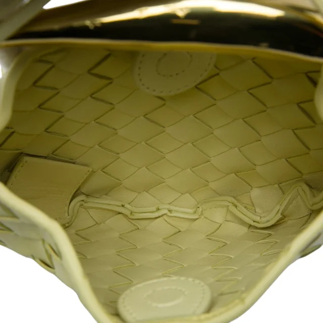 Bottega Veneta Mini Nappa Intrecciato Sardine in yellow Nappa leather from Her-Age, photo 4 of 5