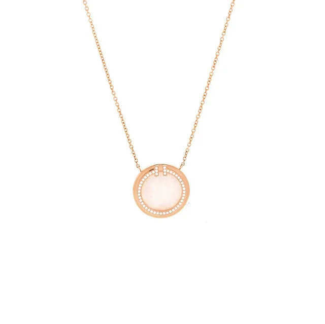 Tiffany & Co. T Circle Pendant Necklace in gold from Rebag