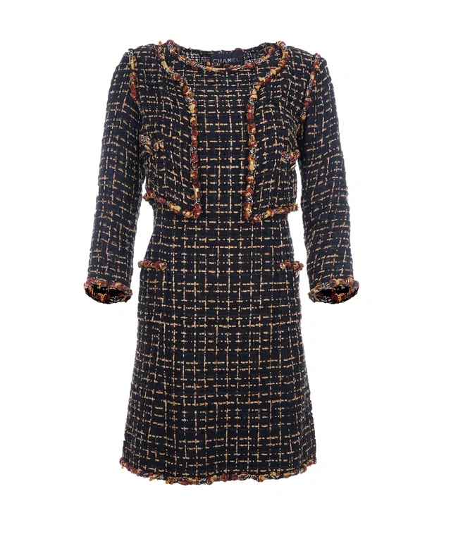 Chanel Black Tweed Dress and Jacket Set in Black Tweed from Luxury Promise