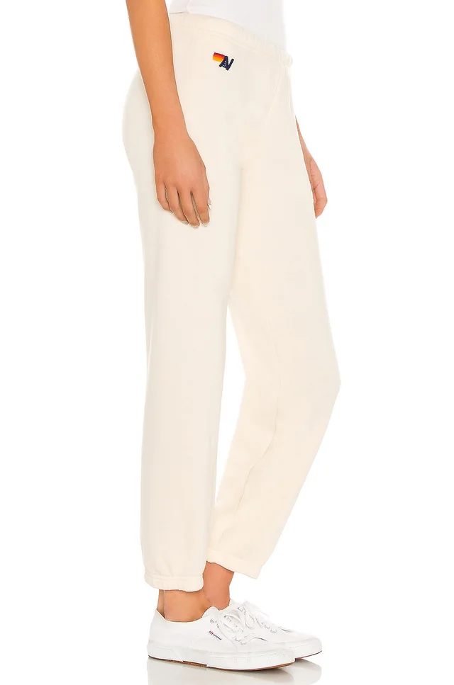 Aviator Nation 5 Stripe Sweatpant in Vintage White, photo 2 of 4 from REVOLVE (Canada)