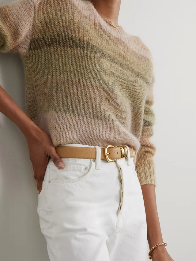 ANDERSON'S Textured-leather waist belt in Beige, photo 2 of 2 from NET-A-PORTER (Canada)