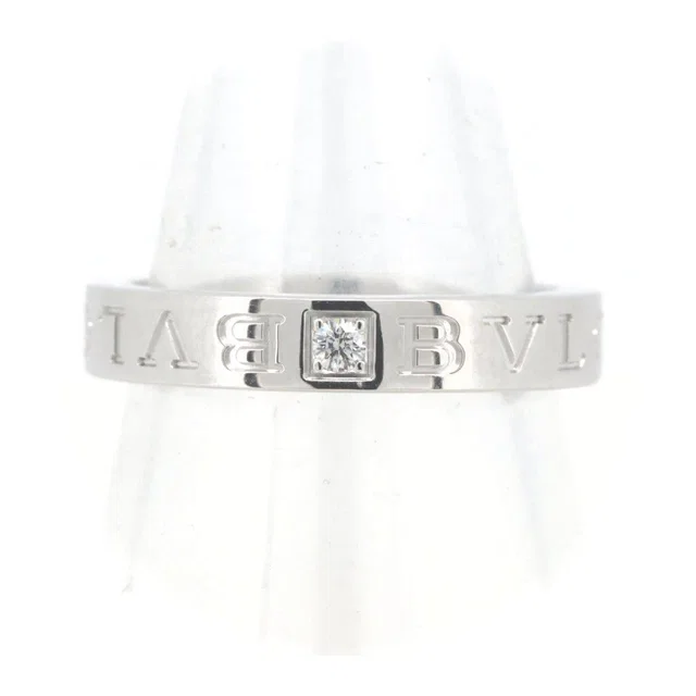 Bvlgari Double Logo Au750 Diamond Ring Size 16 from LuxUness