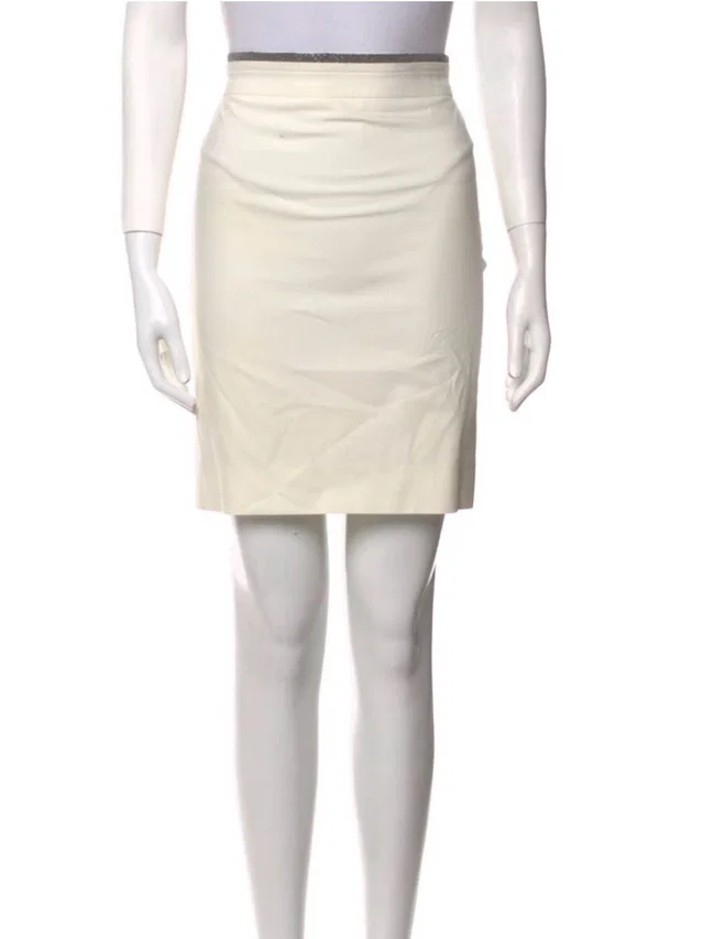 Brunello Cucinelli Beaded Accents Cream Tailored Women's Mini Skirt in white from Poshmark
