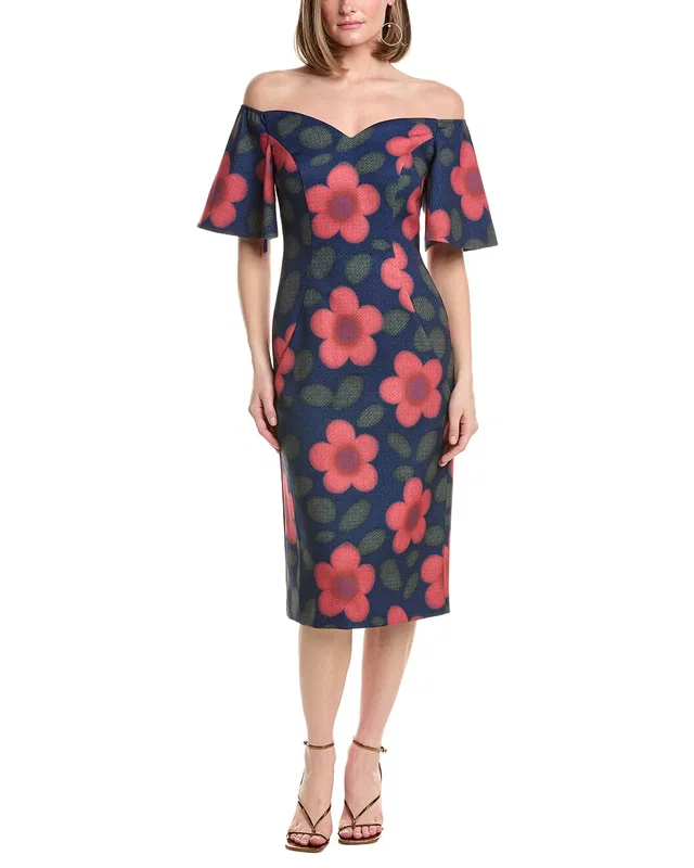 Rene Ruiz Off-The-Shoulder Puff Sleeve Midi Dress, image 1 of 1 from Gilt