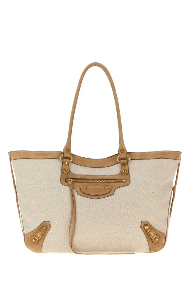 Balenciaga Le City Beach Tote Bag — Beige in Beige Suede from HEWI