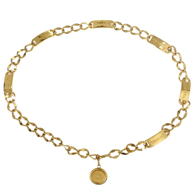 Chanel Chain Belt Medallion Gold Small Good in Gold from AMORE Vintage Tokyo