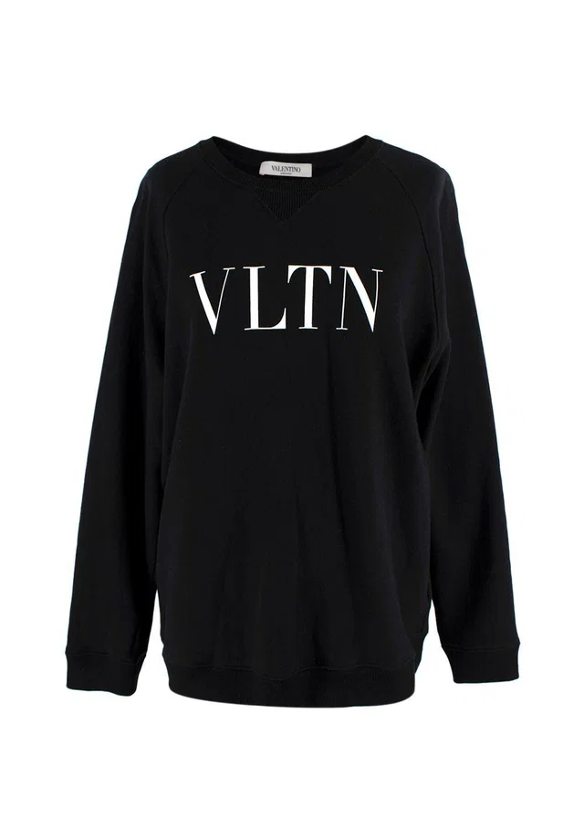 Valentino Garavani Black VLTN Crewneck Jumper in Black from HEWI