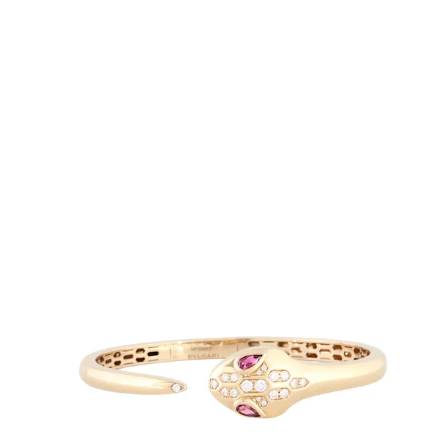 Bvlgari Serpenti Seduttori Rubellite Diamond 18k Rose Gold Bracelet in Pink from Luxe.It.Fwd