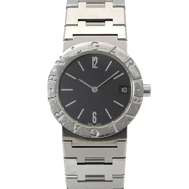 Bvlgari BVLGARIBVLGARI BB30SS Quartz Date Black Dial Boys Watch in Black from Luxury Promise