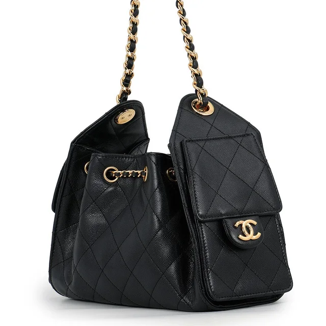 Chanel CHANEL25 ChainShoulder Bag BlackAS5631 Caviar Leather Size Mini in Caviar leather from GALLERY RARE, photo 2 of 2
