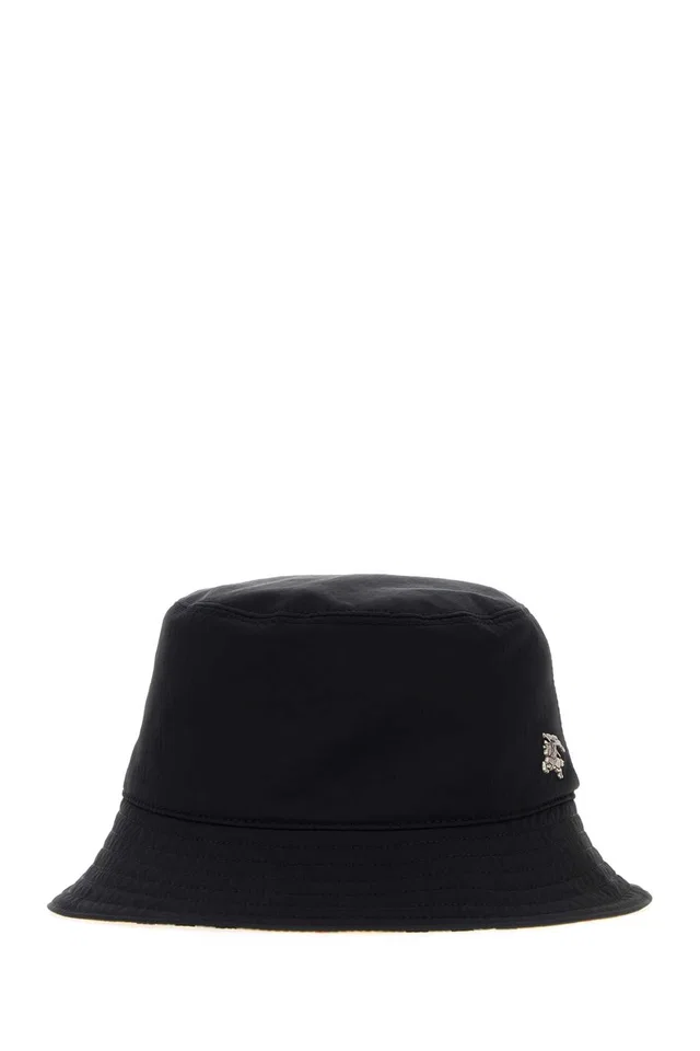 Burberry A:mh Nylon Bucket Hat — Black Exterior: Lining in Black Nylon from HEWI