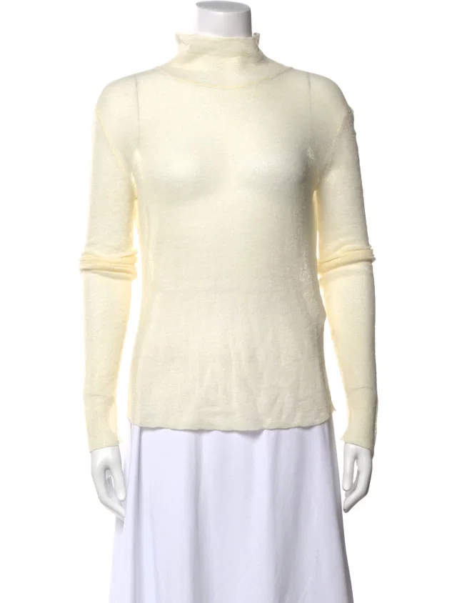 Jil Sander Wool Turtleneck Top in Wool from The RealReal