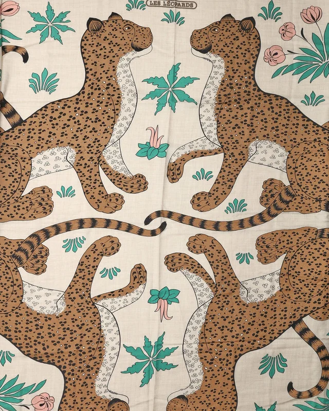 Hermès Carré 140 Les Léopards Cashmere Silk Scarf in Silk from A Retro Tale, photo 2 of 2