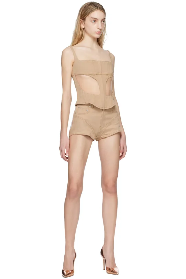 Mugler SSENSE Exclusive Beige Tank Top, photo 4 of 4 from SSENSE