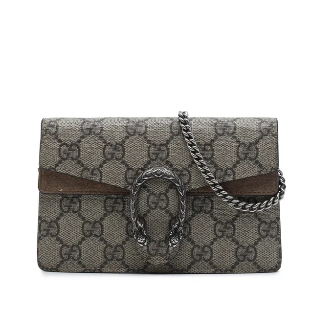 Beige Gucci Mini GG Supreme Dionysus Crossbody in Beige Suede from Designer Revival, photo 1 of 1