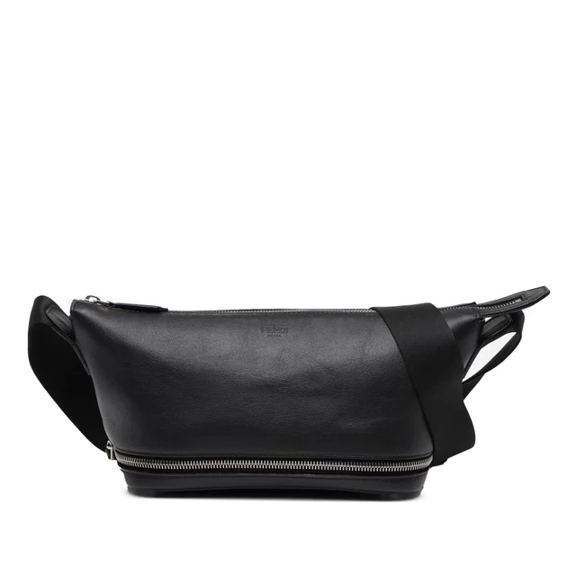 Black Fendi Sarah Coleman Leather Fisheye Belt Bag in Black Leather from Designer Revival