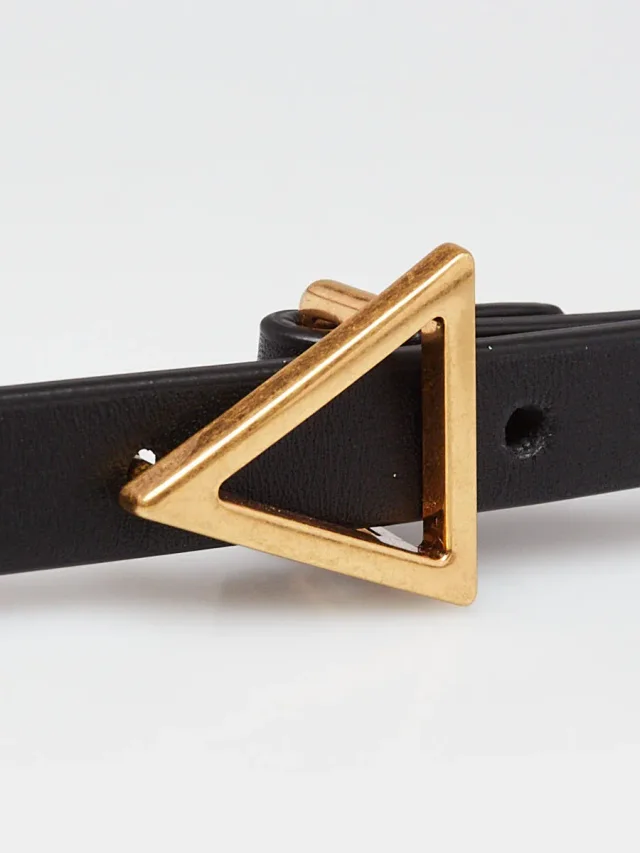 Bottega Veneta Black Smooth Leather Thin Belt Size 90/36 in Black Leather from Yoogis, photo 4 of 6