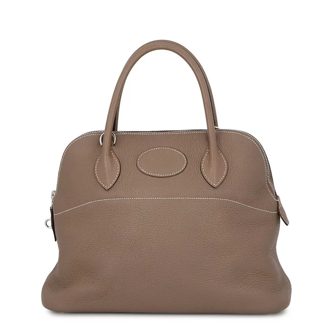 Hermès Bolide Etoupe Taurillon Clemence Size 31 in Taupe Clemence leather from GALLERY RARE