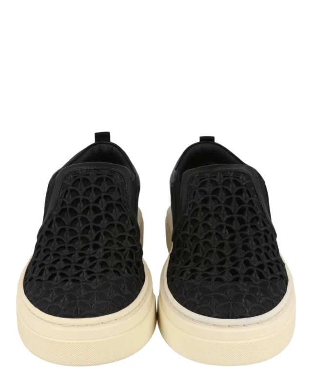 Salvatore Ferragamo Cassina Slip-On Sneakers in black, photo 5 of 6 from ShopSimon
