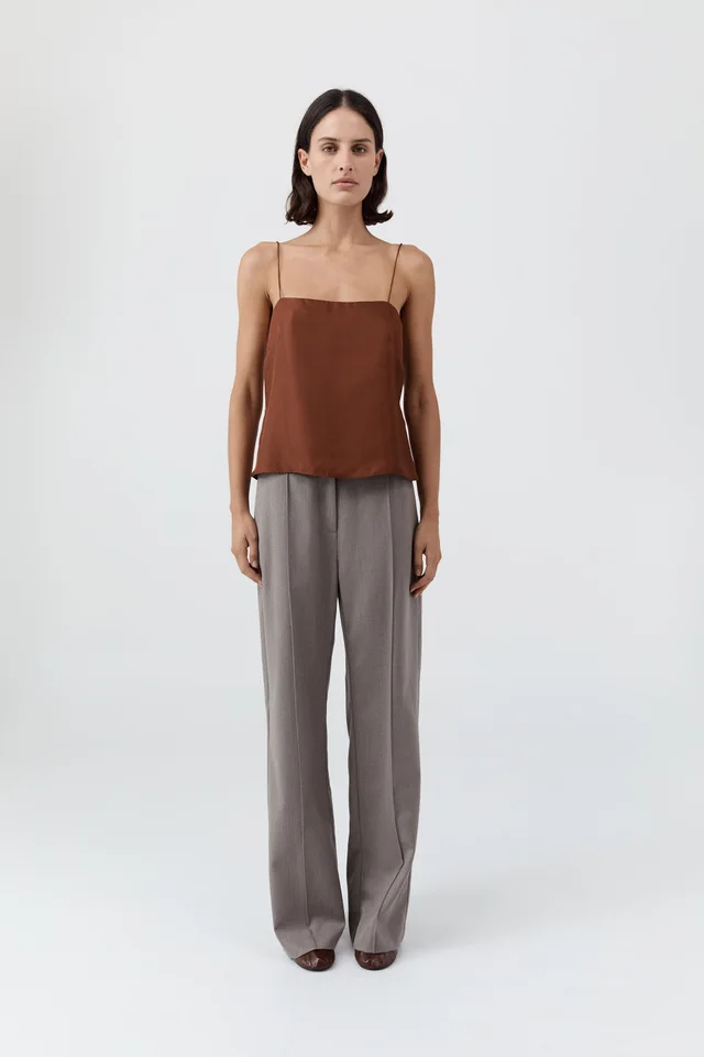 St Agni 90s Silk Twill Cami - Brick from St. Agni, photo 1 of 1