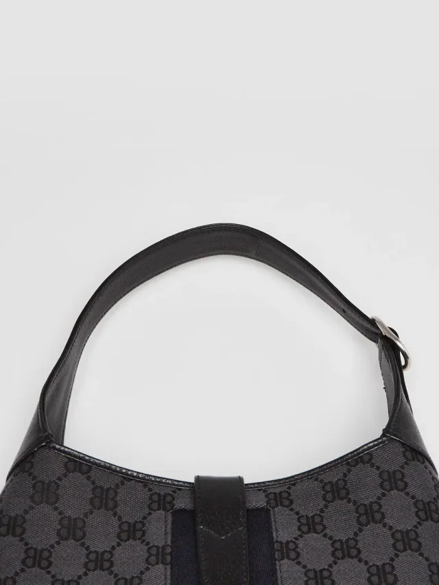 Balenciaga x Gucci Black/Grey Canvas/Leather The Hacker Project 1961 Small Jackie Bag in Black Canvas from Yoogis, photo 7 of 11