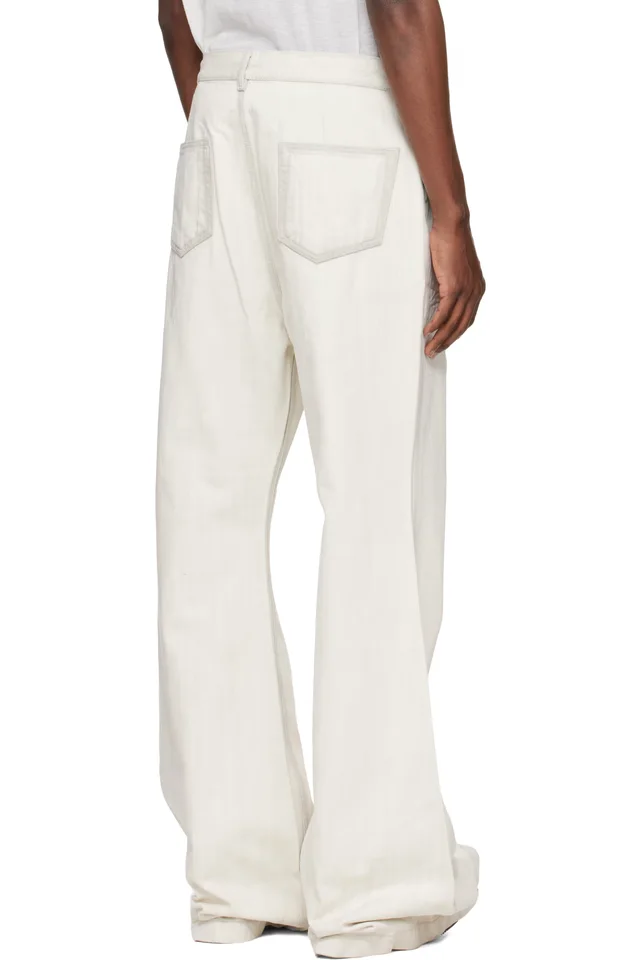 Rick Owens DRKSHDW Off-White Temple Bolan Bootcut Jeans, photo 3 of 4 from SSENSE