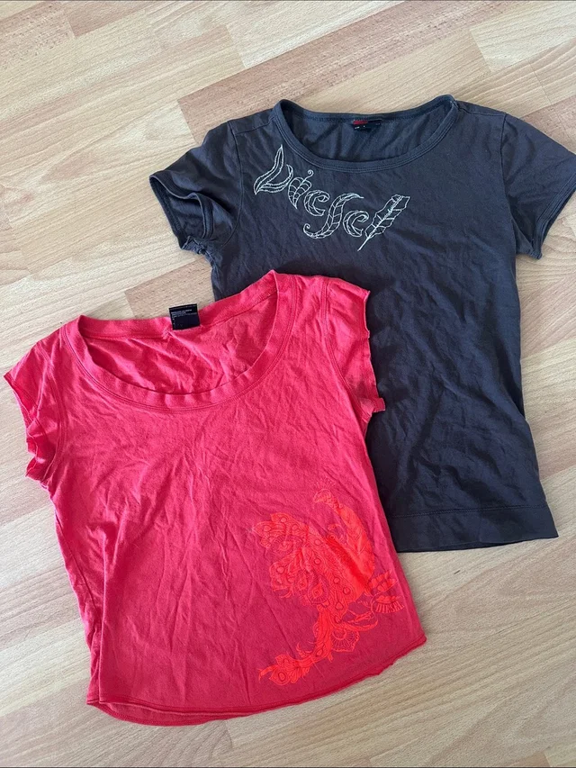 Diesel Y2k Tee Shirts in black|pink from Poshmark, photo 1 of 1
