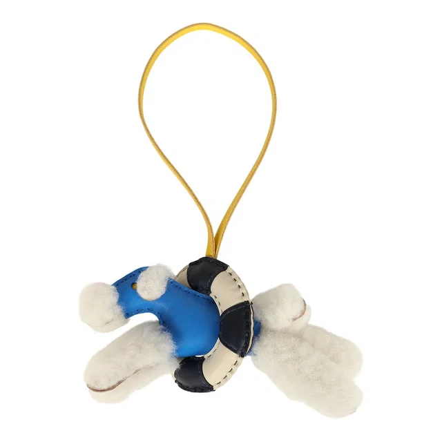 Hermès "A La Mer" Budy Charm Ecru in White Lambskin from Madison Avenue Couture